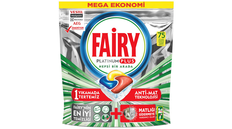 قرص ماشین ظرفشویی 75 تایی فیری FAIRY Platinum Plus