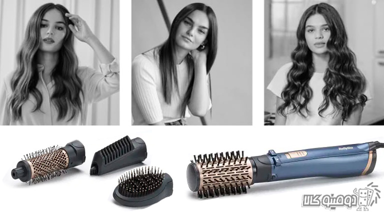 عملکرد خشک کردن، صاف کردن، حالت دهی و حجم دهی به موها با سشوار چرخشی babyliss AS965SDE