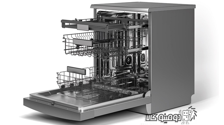 ماشین ظرفشویی نقره ای جی پلاس مدل GDW-P5673 ظرفیت 15 نفره