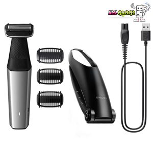 از بین بردن موهای بدن با ماشین اصلاح موی بدن و صورت فیلیپس مدل BG5021/15