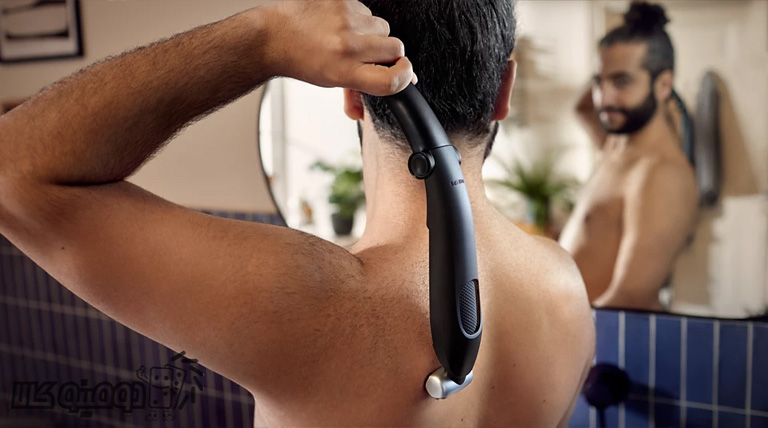 اصلاح موهای کمر و پشت با ماشین اصلاح موی بدن و صورت فیلیپس مدل BG5021/15