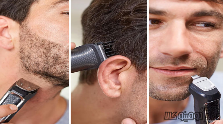 کوتاه کردن موهای سر، صورت و خط ریش و گردن با ماشین اصلاح فیلیپس مدل MG3740/40