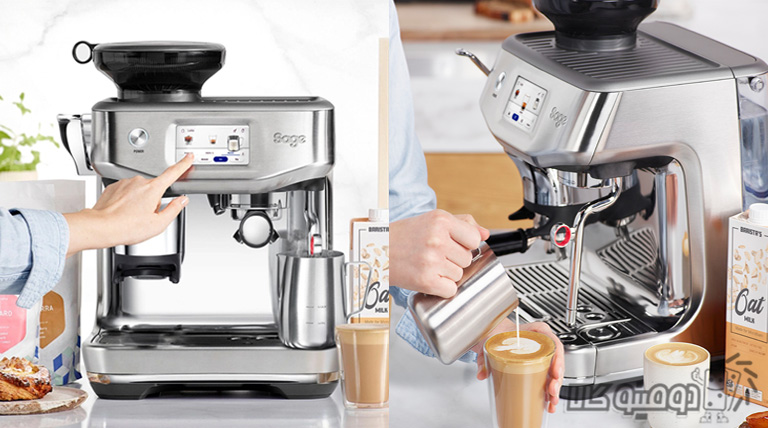 تهیه قهوه، اسپرسو و کاپوچینو با اسپرسوساز سیج sage barista touch impress