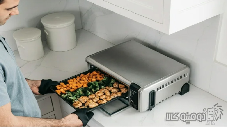 تهیه غذاهای رژیمی و سایم بدون روغن با آون توستر نینجا مدل NINJA SP100