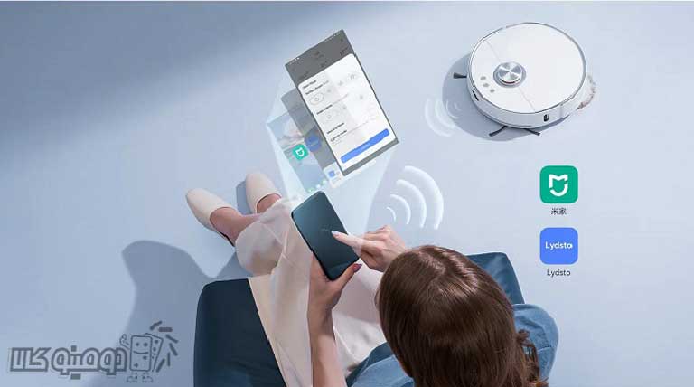 قابلیت اتصال به وای فای و کنترل از راه دور جاروبرقی رباتیک لایدستو مدل W2 Lydsto